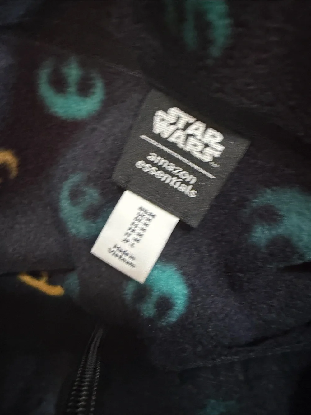 New Disney Star Wars Rebel Polar Fleece Zip Vest Adult Size Medium Allover Logo